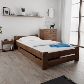 Emily ágy 80x200 cm, tölgyfa Ágyrács: Ágyrács nélkül, Matrac: Deluxe 10 cm matrac