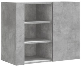 betonszürke szerelt fa faliszekrény 75 x 35 x 60 cm