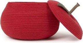 Piros textil játéktároló kosár ø 28x20 cm Apple – Lorena Canals