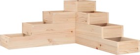 vidaXL 4 szintes tömör fenyőfa kerti virágtartó 80,5 x 79 x 36 cm