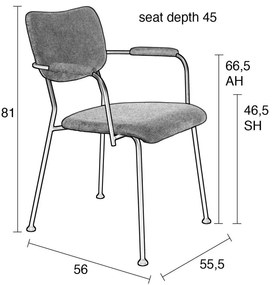 Benson design karfás szék