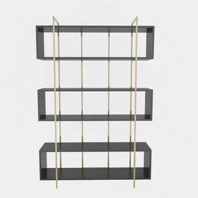 könyvespolc Bruti - Anthracite, Gold