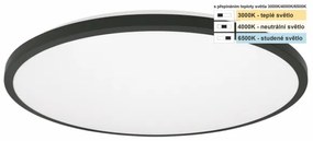 Top Light - LED Fürdőszobai mennyezeti lámpa ONYX LED/18W/230V IP44 átm. 34 cm fekete