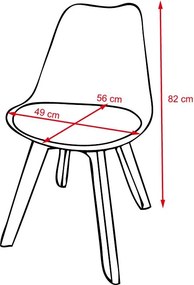 Catini TABERG Étkezőgarnitúra 4x szék + asztal, fehér