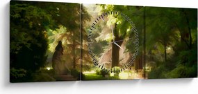 Park képe (órával) (90x30 cm)