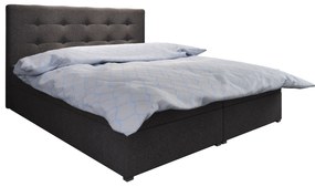 Franciaágy  Boxspring 140 cm Fade 1 (fekete) (matraccal és tárolóhellyel). 1046473
