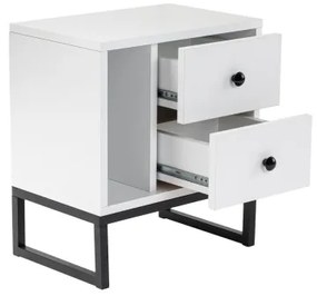 Éjjeliszekrény GLIMMER 50x45,2 cm fehér/fekete