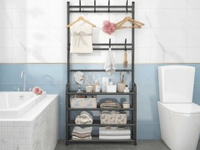 Fogas cipőtartóval CLOTHORY 80x152 cm, fekete