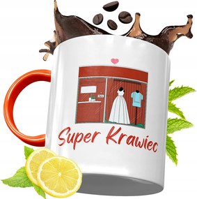 Narancssárga Bögre Szabónak Születésnapi Ajándék fényképes nyomtatással