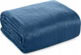 Ágytakaró LUIZ/4 170x210 sötétkék pálmalevél glamour steppelt