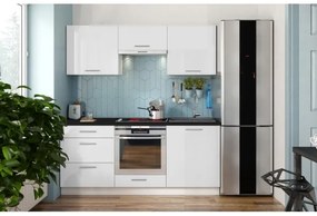 CELESTE konyhasor 180 cm magasfényű fehér