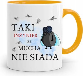 Mérnöknek Sárga Ajándék Bögre fényképes nyomtatással