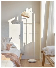 Natúr színű állólámpa rattan búrával (magasság 157 cm) Damila – Kave Home