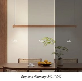 Immax NEO 07303L - LED dimmelhető csillár zsinóron MADEIRA 26W/230V Wi-Fi Tuya 122 cm tölgy