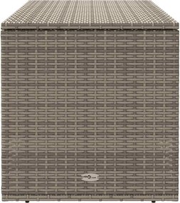 Szürke Polyrattan Kültéri Párna Doboz 100X55X55,5 Cm