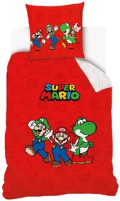 Super Mario Red ágyneműhuzat 140×200cm, 70×90 cm