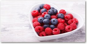 Fotótapéta üvegfalra Málna és bogyók 140x70