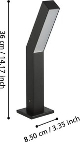 EGLO 900992 UGENTO Modern Kültéri Állólámpa Fehér, Fekete LED IP44