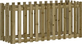 vidaXL impregnált fenyőfa kerti magaságyás kerítéssel 150x50x70 cm