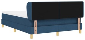 vidaXL Boxspring Ágy Mattal - Kék, 160x200 cm, Szövet