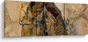Kép - Vincent van Gogh, Shoes, reprodukciók (órával) (90x30 cm)