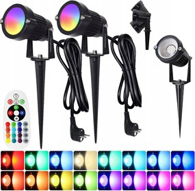 2DB Beszúrható Kerti Fényszóró fekete IP65 Rgb Led