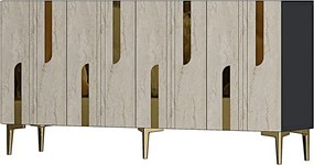 Nota 150 - Anthracite, Travertine, Gold