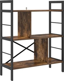 vidaXL Könyvespolc Füstölt tölgy 75 x 30 x 91 cm Faanyag