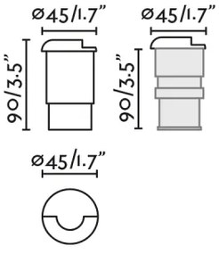 FARO 70660 - LED Kültéri taposólámpa KANE-1 LED/3W/24V IK08 IP67