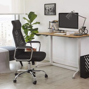 irodai szék, ergonomikus számítógékszék, fejtámlával és deréktámasszal, magasságállítható, fekete