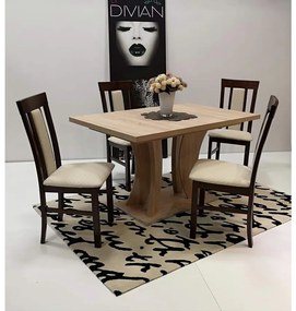BELLA asztal 130*85+40 cm + 4 db MILANO szék