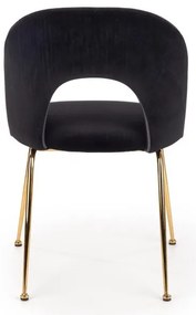 K-385 étkezőszék Fekete bársony szövet