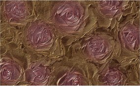Fotótapéta Rózsa rózsaszín aranyban elegancia és romantika 208x146 +ragasztó