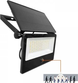 Napelemes LED reflektor érzékelővel NCS G2 LED/30W/3,7V 3000/4000/6500K IP54 5200 mAh