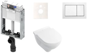 Fali WC szett falra szerelhető Tece TECEbox fehér színben hátsó kifolyással KMPLONOVO