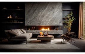 InFire - Beépített BIO kandalló 7,5x80 cm 6kW fekete