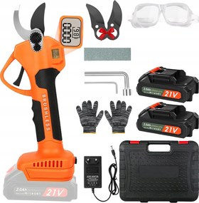 Metszőolló Akkumulátoros Elektromos Olló Metszőolló Kerti Aku Erős 21V