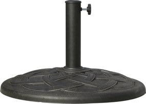 Outsunny Kerti Napernyő Alap Nettó Súly 19 kg Napernyő Állvány 38mm/48mm Oszlophoz Készült Kültéri Teraszra  Ø54.5x34 cm Bronz | Aosom