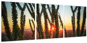 Kép - Növények (órával) (90x30 cm)