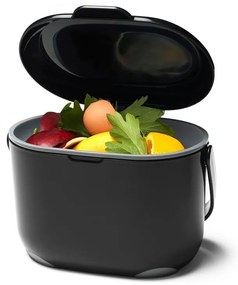 Caddy fekete-szürke komposztálható hulladék gyűjtő, 2,5 l - Addis