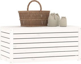 vidaXL fehér tömör fenyőfa kerti láda 101 x 50,5 x 46,5 cm