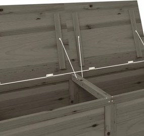 Antracitszürke Tömör Fenyő Kültéri Párnatartó Láda 150X50X56 Cm
