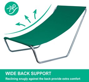 Összecsukható tengerparti napozóágy SAND, zöld