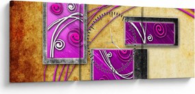 Az absztrakció képe (órával) (90x30 cm)