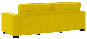 vidaXL 3 személyes sárga bársony kanapé 180 cm