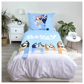 Egyszemélyes pamut gyerek ágyneműhuzat 140x200 cm Bluey – Jerry Fabrics