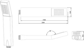 Sapho - Kézi zuhany, fényes króm kivitel