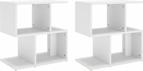 vidaXL 2 db fehér szerelt fa éjjeliszekrény 50 x 30 x 51,5 cm