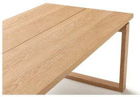 Étkezőasztal tölgyfa dekoros asztallappal 100x220 cm Rina – Marckeric