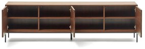 Natúr színű TV-állvány diófa dekorral 195x55 cm Vedrana – Kave Home